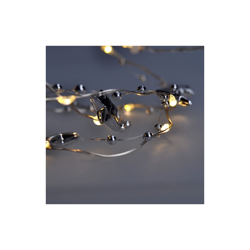 LED  valosarja 20xLED/2xAA 1,5m lämmin valkoinen