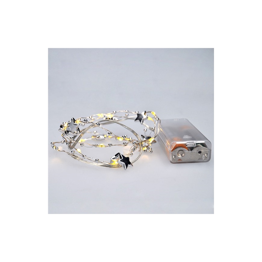 LED  valosarja 20xLED/2xAA 1,5m lämmin valkoinen