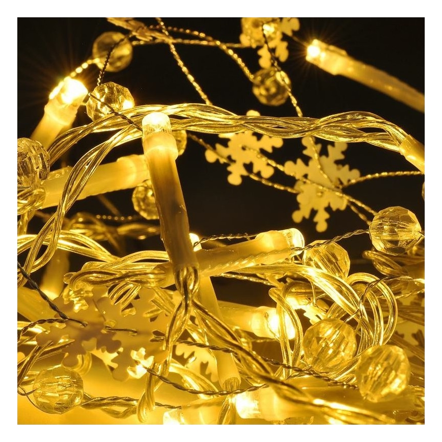 LED-jouluvalo 20xLED/2xAA 2m lämmin valkoinen