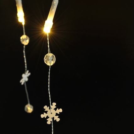 LED-valoketju 20×LED, 2×AA, 2 m, lämmin valkoinen