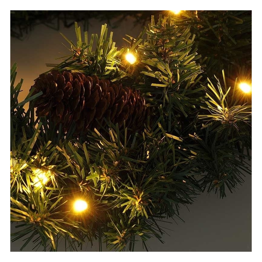 LED-ulkokäyttöinen joulukranssi 15xLED/3xAA IP44