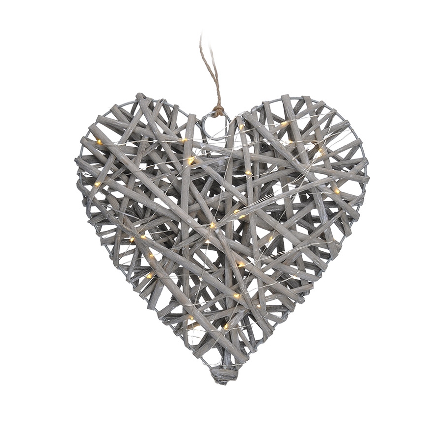 LED Joulukoriste LED/2xAA rottinki