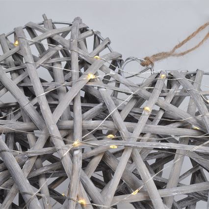 LED Joulukoriste LED/2xAA rottinki