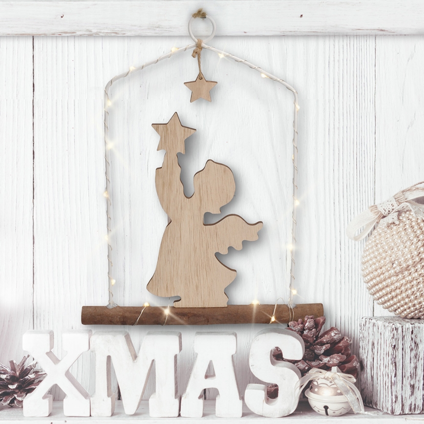 LED Joulukoriste LED/2xAA enkeli