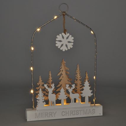 LED Joulukoriste LED/2xAA metsä peuroilla