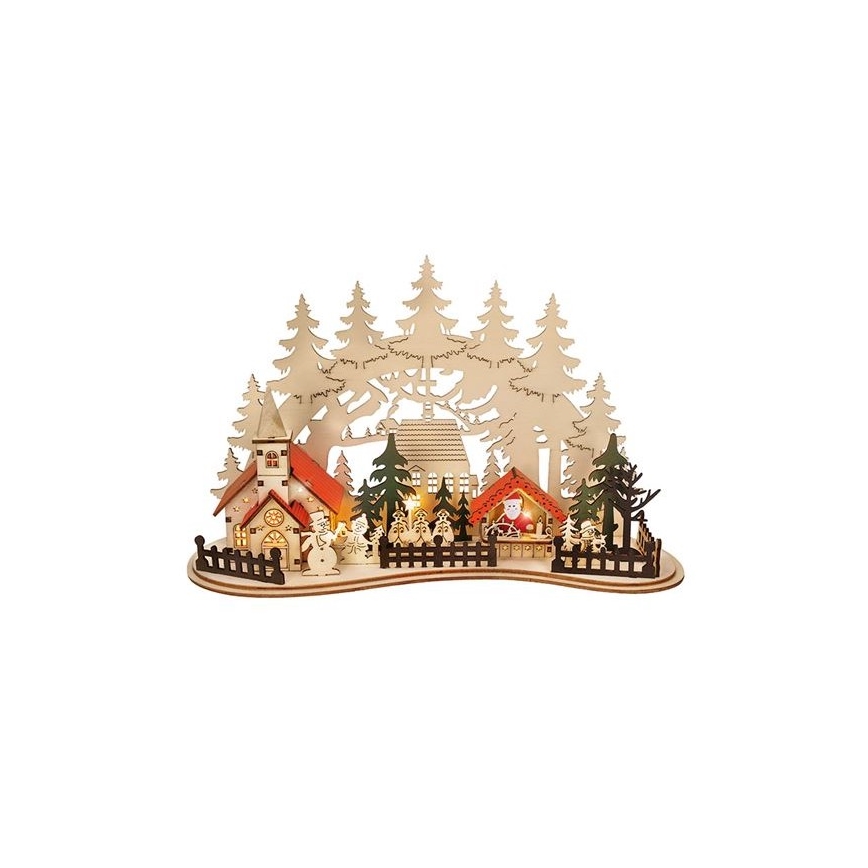 LED Joulukoriste LED/2xAAA pieni kaupunki