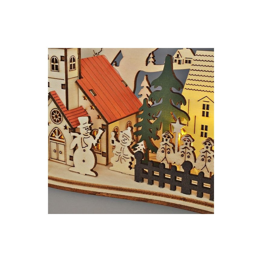 LED Joulukoriste LED/2xAAA pieni kaupunki