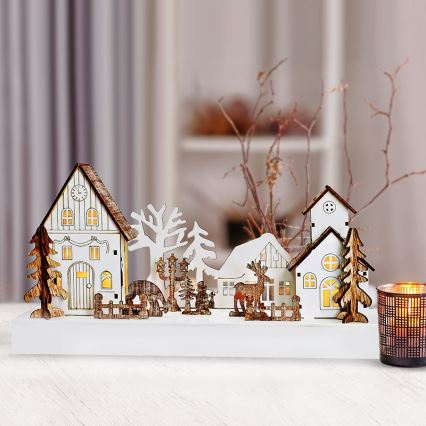 LED-joulukoriste LED/2xAA lämpimänvalkoinen