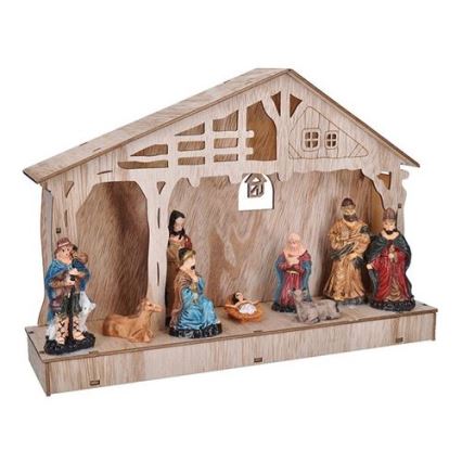 LED-joulukoriste LED/2xAA betlém