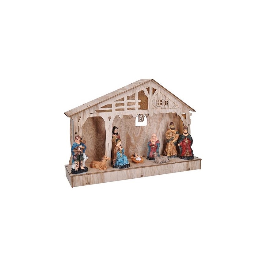 LED-joulukoriste LED/2xAA betlém