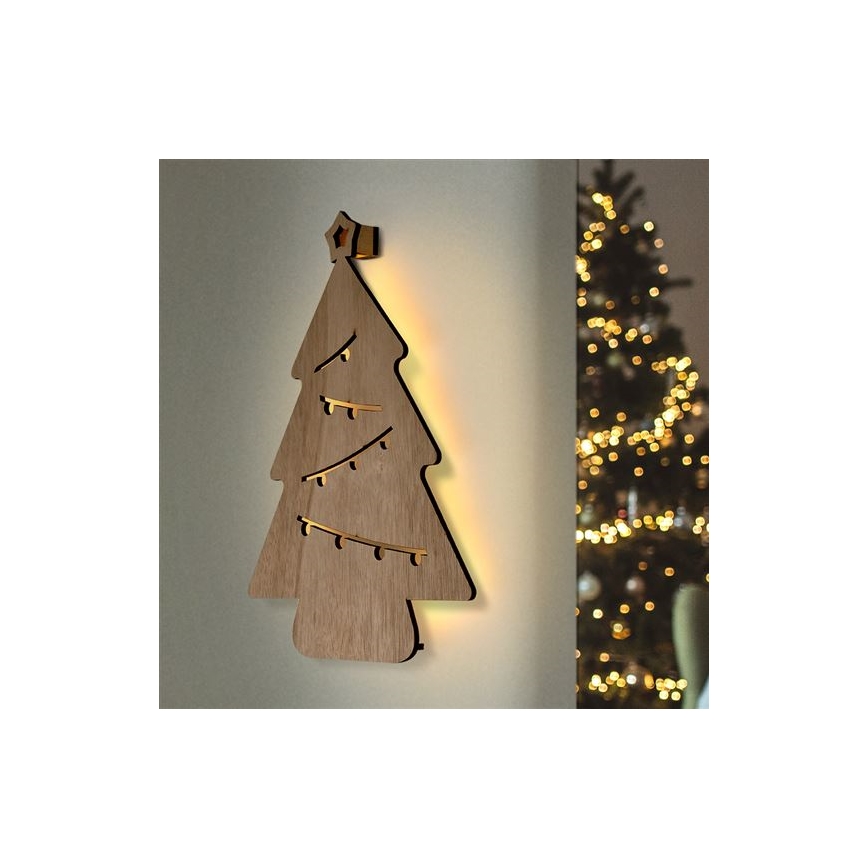 LED-joulukoriste LED/2xAA puu