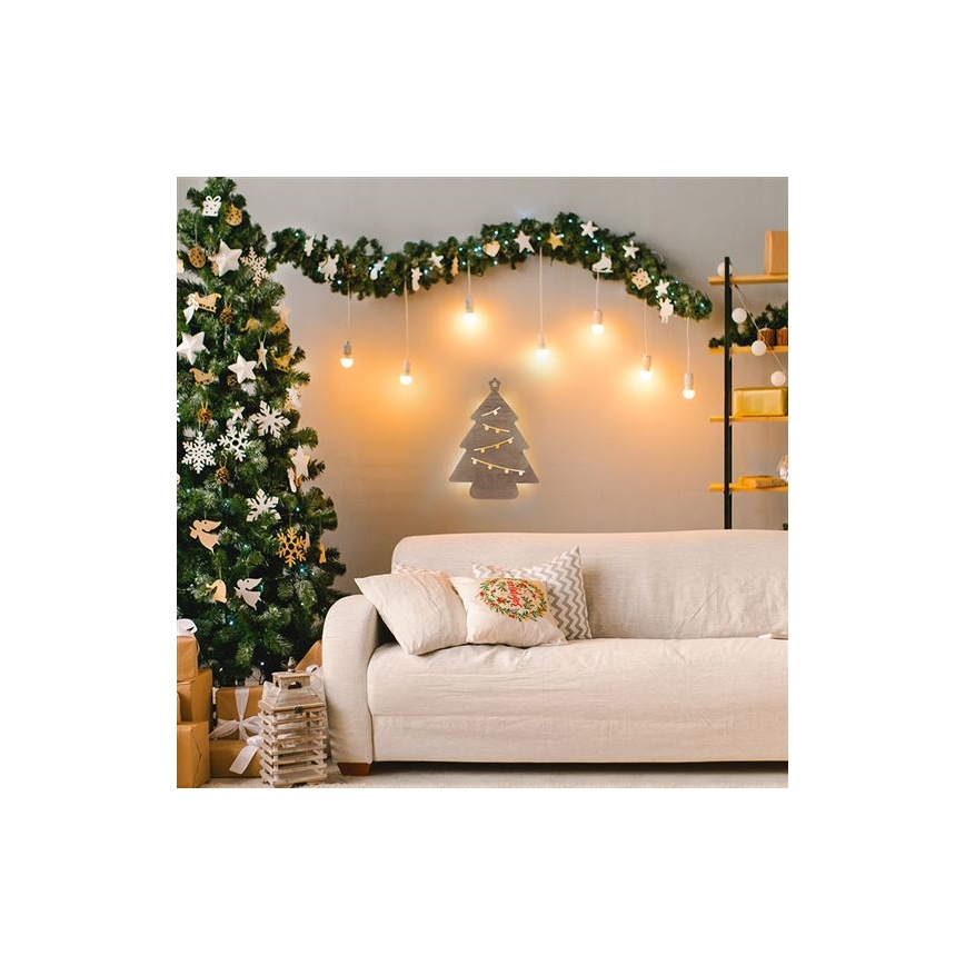 LED-joulukoriste LED/2xAA puu