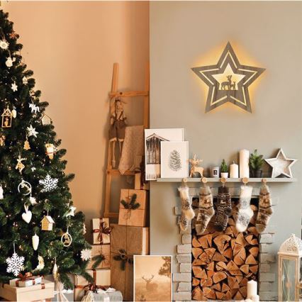 LED-joulukoriste LED/2xAA tähti