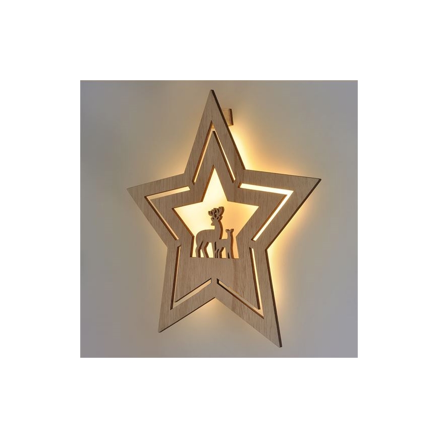 LED-joulukoriste LED/2xAA tähti