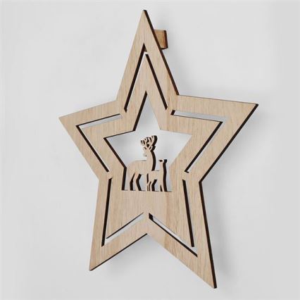 LED-joulukoriste LED/2xAA tähti