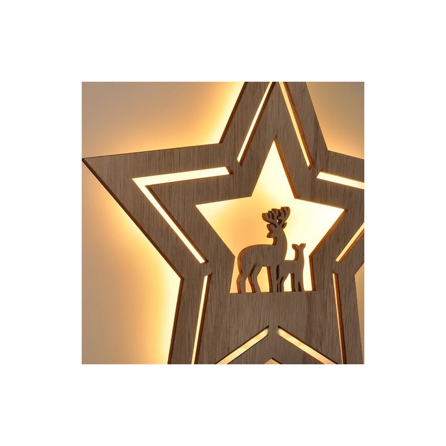 LED-joulukoriste LED/2xAA tähti