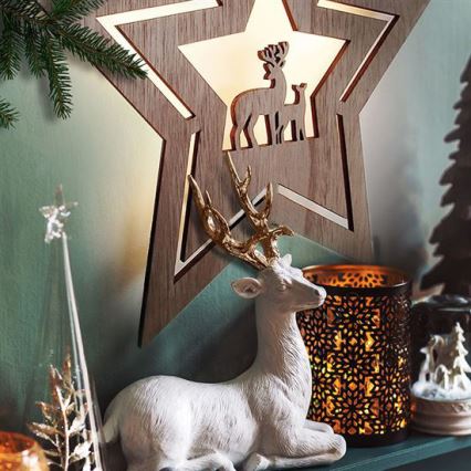 LED-joulukoriste LED/2xAA tähti