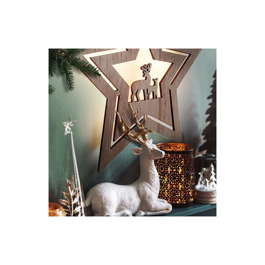 LED-joulukoriste LED/2xAA tähti