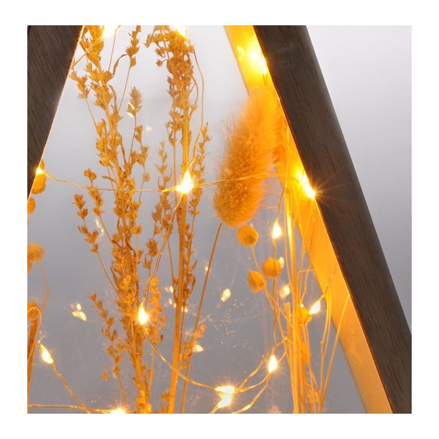 LED-joulukoriste LED/2xAA talvikukat lumen peitossa