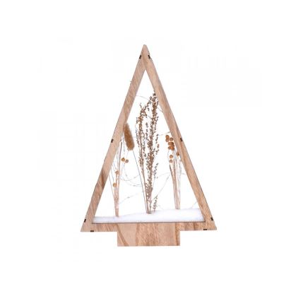 LED-joulukoriste LED/2xAA talvikukat lumen peitossa