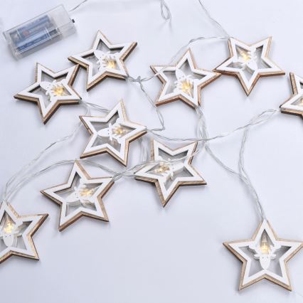 LED-valosarja 10xLED/2xAA 1,8m lämmin valkoinen