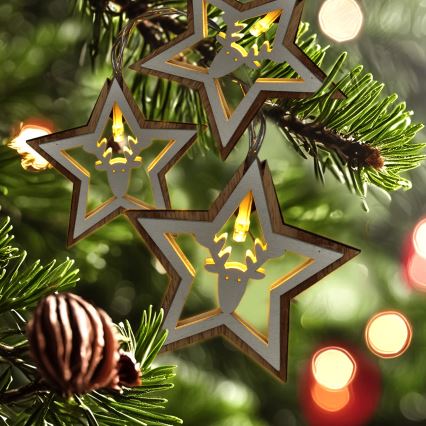 LED-valosarja 10xLED/2xAA 1,8m lämmin valkoinen