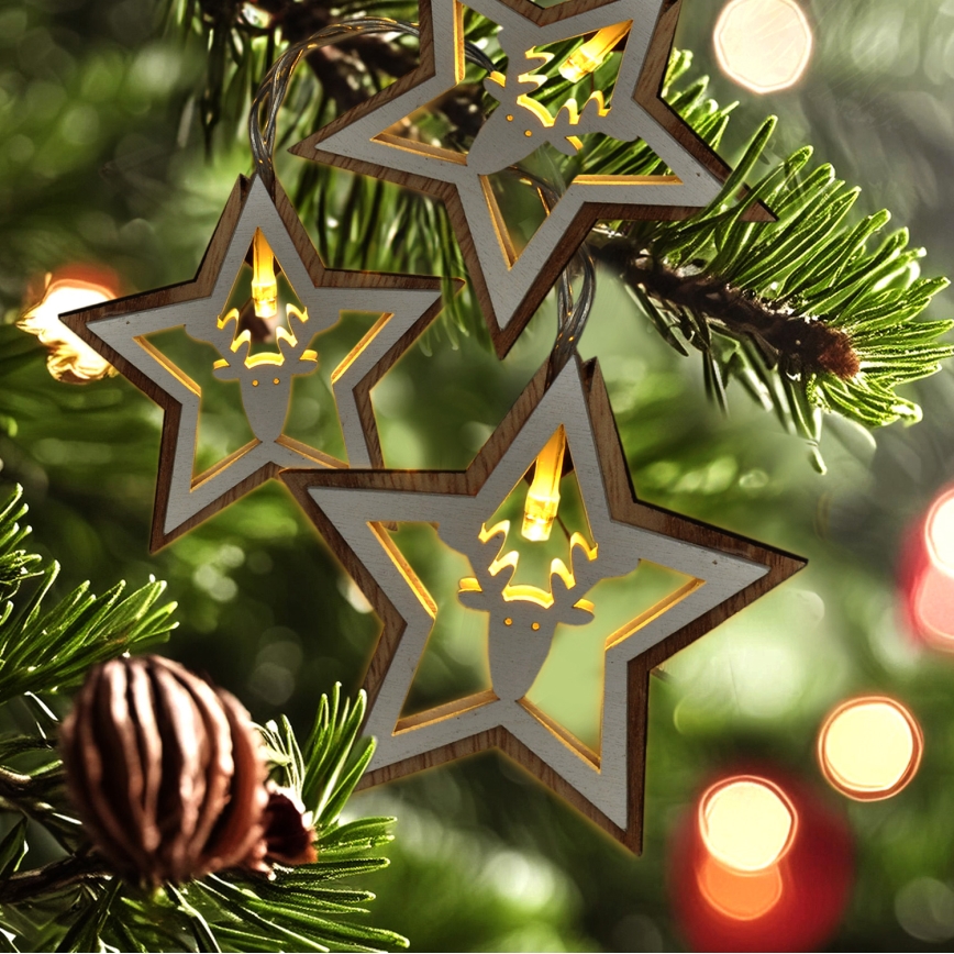 LED-valosarja 10xLED/2xAA 1,8m lämmin valkoinen