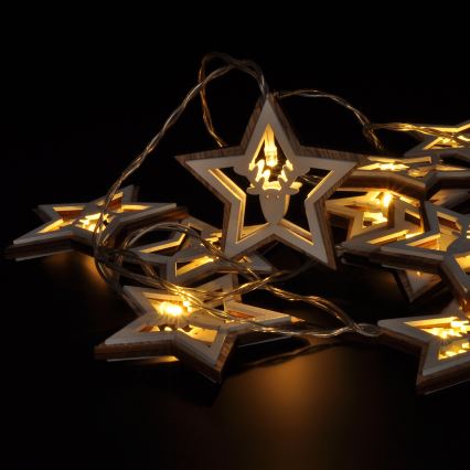 LED-valosarja 10xLED/2xAA 1,8m lämmin valkoinen