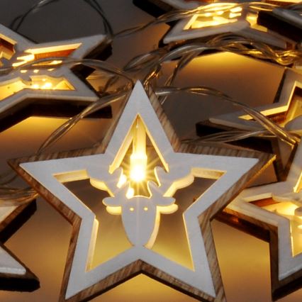 LED-valosarja 10xLED/2xAA 1,8m lämmin valkoinen