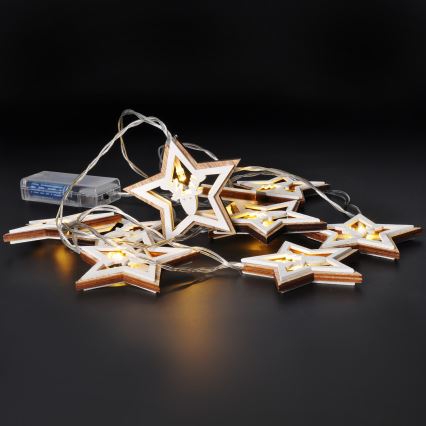 LED-valosarja 10xLED/2xAA 1,8m lämmin valkoinen