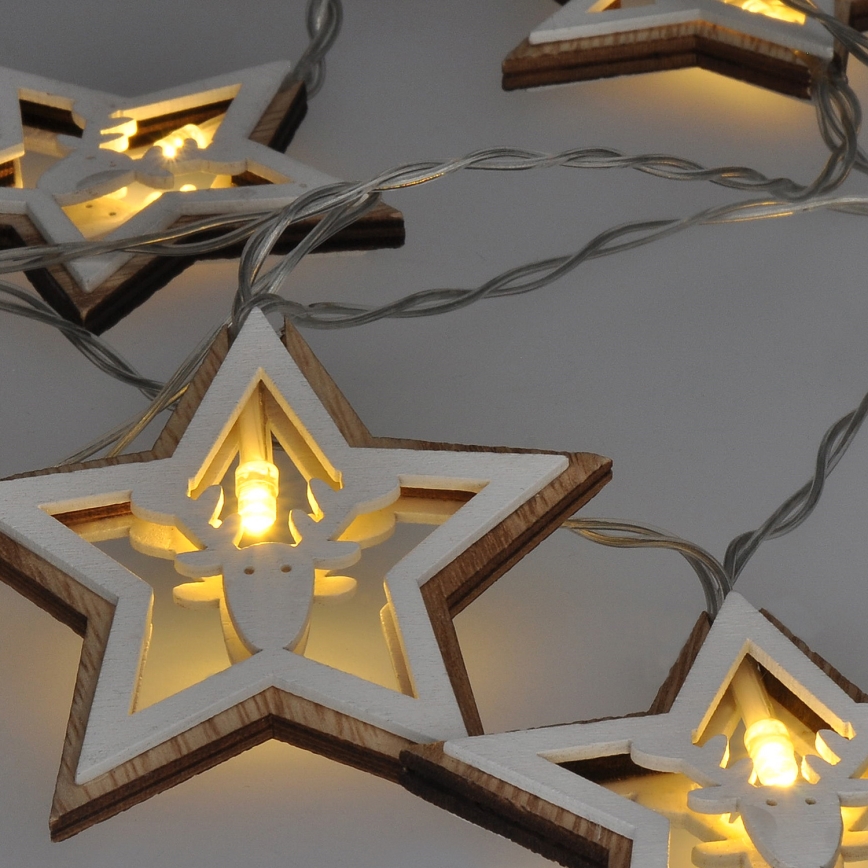 LED-valosarja 10xLED/2xAA 1,8m lämmin valkoinen