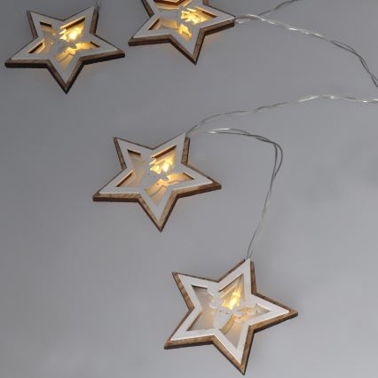 LED-valosarja 10xLED/2xAA 1,8m lämmin valkoinen