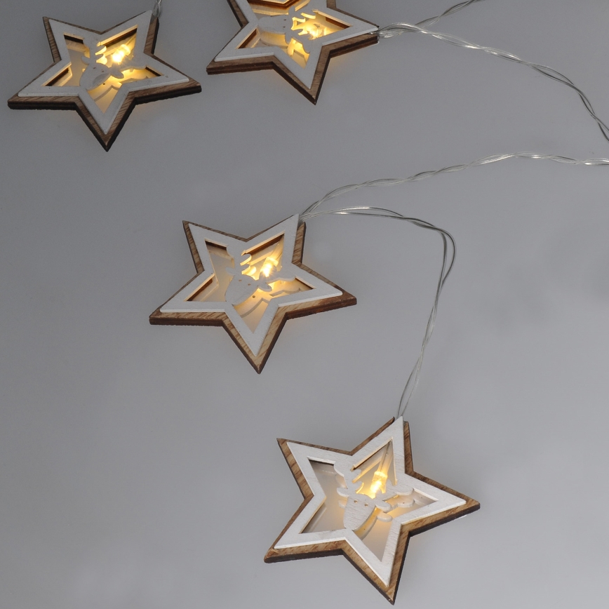 LED-valosarja 10xLED/2xAA 1,8m lämmin valkoinen