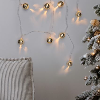 LED-valosarja 10xLED/2xAA/lämmin valkoinen 1,8m kulkuset