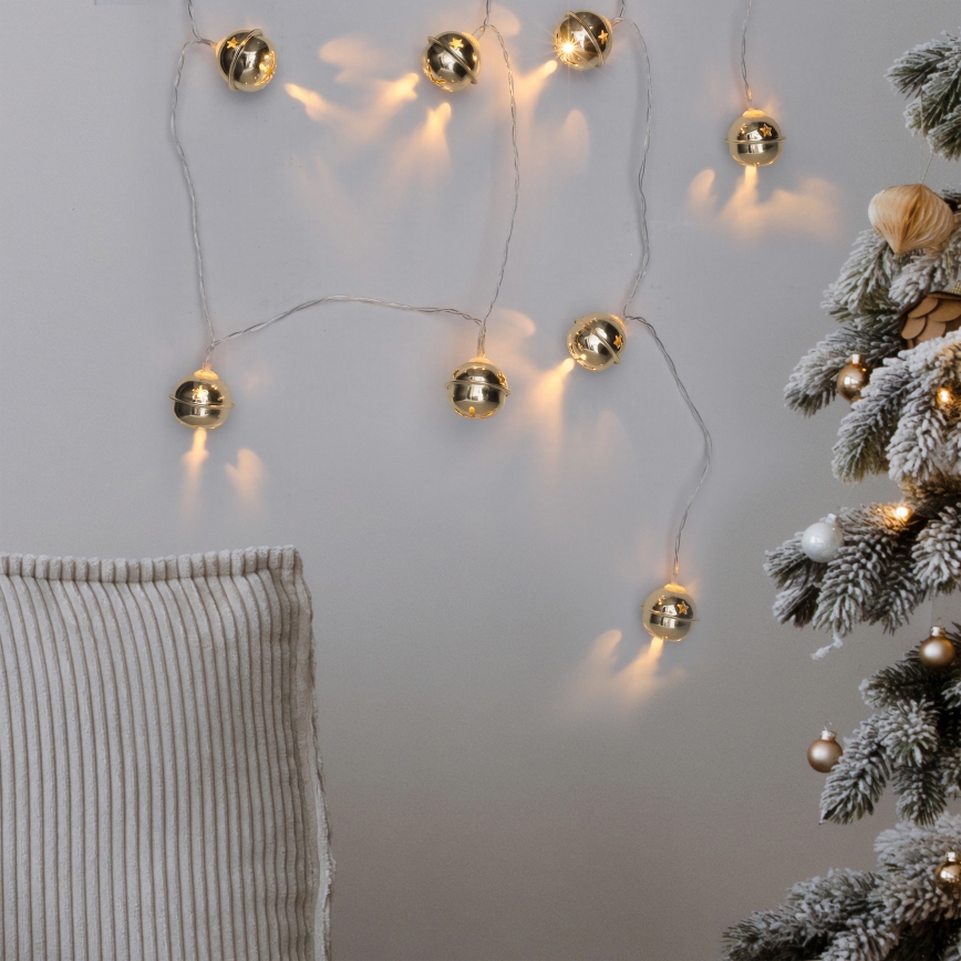 LED-valosarja 10xLED/2xAA/lämmin valkoinen 1,8m kulkuset