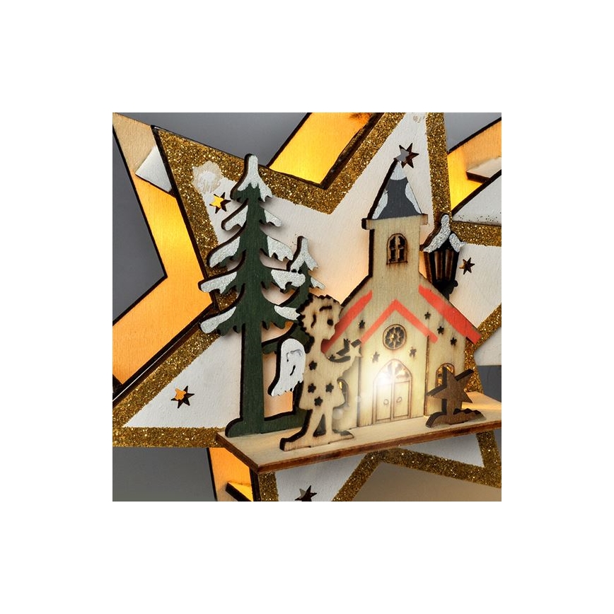 LED joulukoriste 10xLED/2xAA komeetta