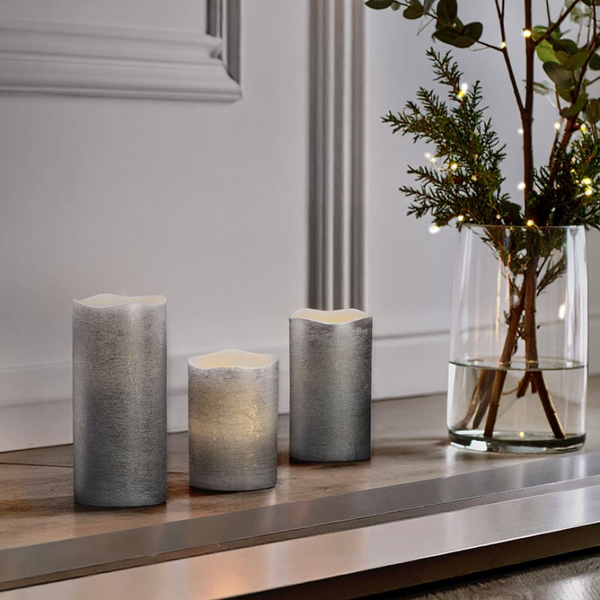 LED-kynttiläsarja 3 kpl, LED/3xAAA, lämmin valkoinen