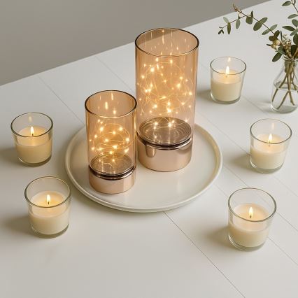 SETTI 2x LED joulukoristevalot 20xLED+10xLED/2xAA+3xAA lämmin valkoinen