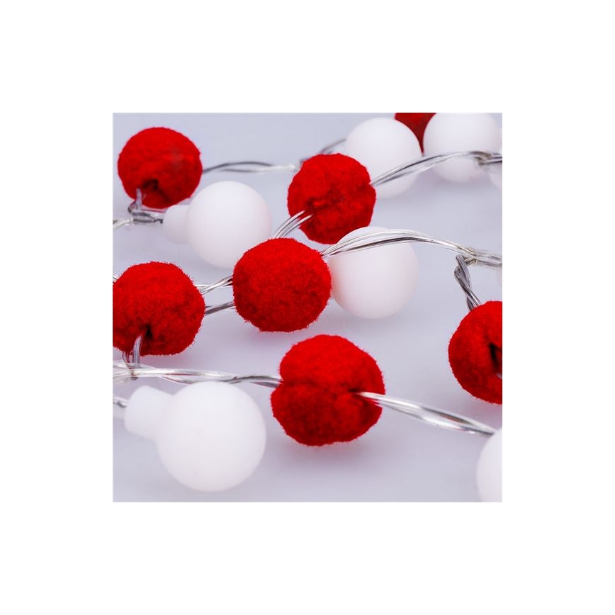 LED-valoketju 20xLED/2xAA 1,8 m lämmin valkoinen
