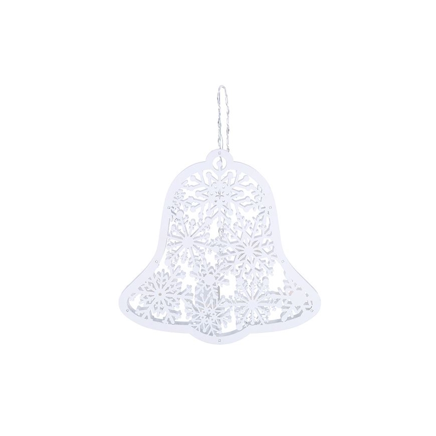 LED-joulukoriste 9xLED/2xAA, lämmin valkoinen, pieni kellonmuotoinen koriste