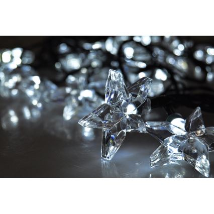 LED-valoketju 20xLED 6m kylmä valkoinen