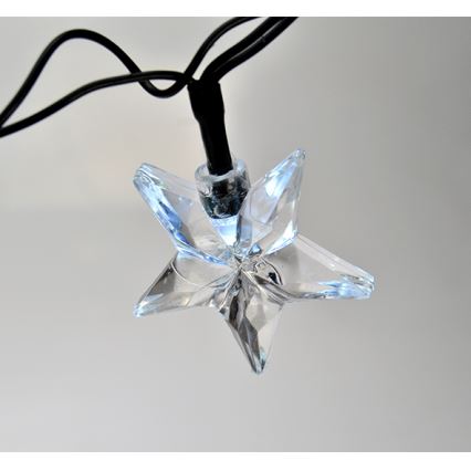 LED-valoketju 20xLED 6m kylmä valkoinen