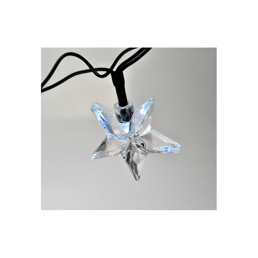 LED-valoketju 20xLED 6m kylmä valkoinen