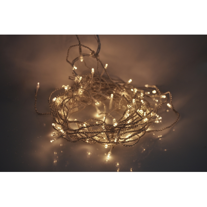 LED-ulkovaloverho 360xLED/8 toimintoa 15m IP44 lämmin valkoinen