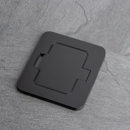 Ulkotila sisäänrakennettu lattia pistoke IP55 musta suorakulmainen