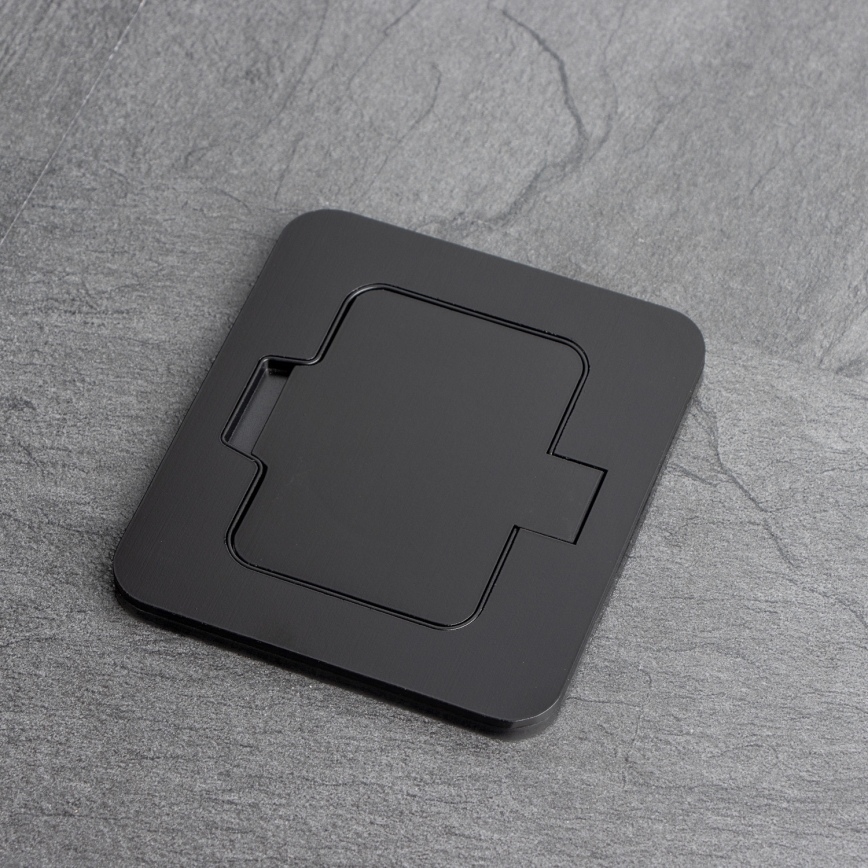 Ulkotila sisäänrakennettu lattia pistoke IP55 musta suorakulmainen