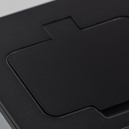 Ulkotila sisäänrakennettu lattia pistoke IP55 musta suorakulmainen