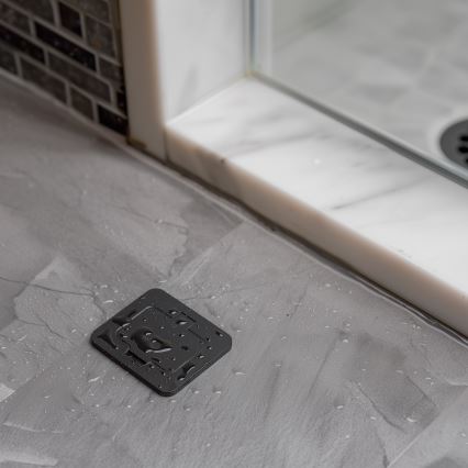 Ulkotila sisäänrakennettu lattia pistoke IP55 musta suorakulmainen