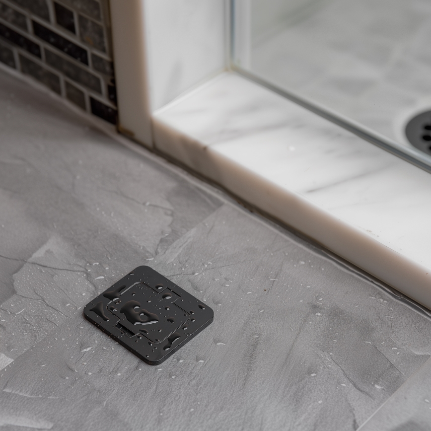 Ulkotila sisäänrakennettu lattia pistoke IP55 musta suorakulmainen