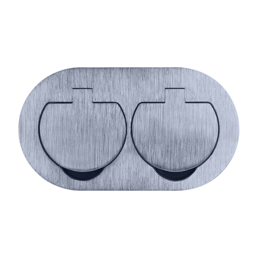 Sisäänrakennettu lattiapistoke uloskaksinkertainen pistorasia IP55 pyöreä